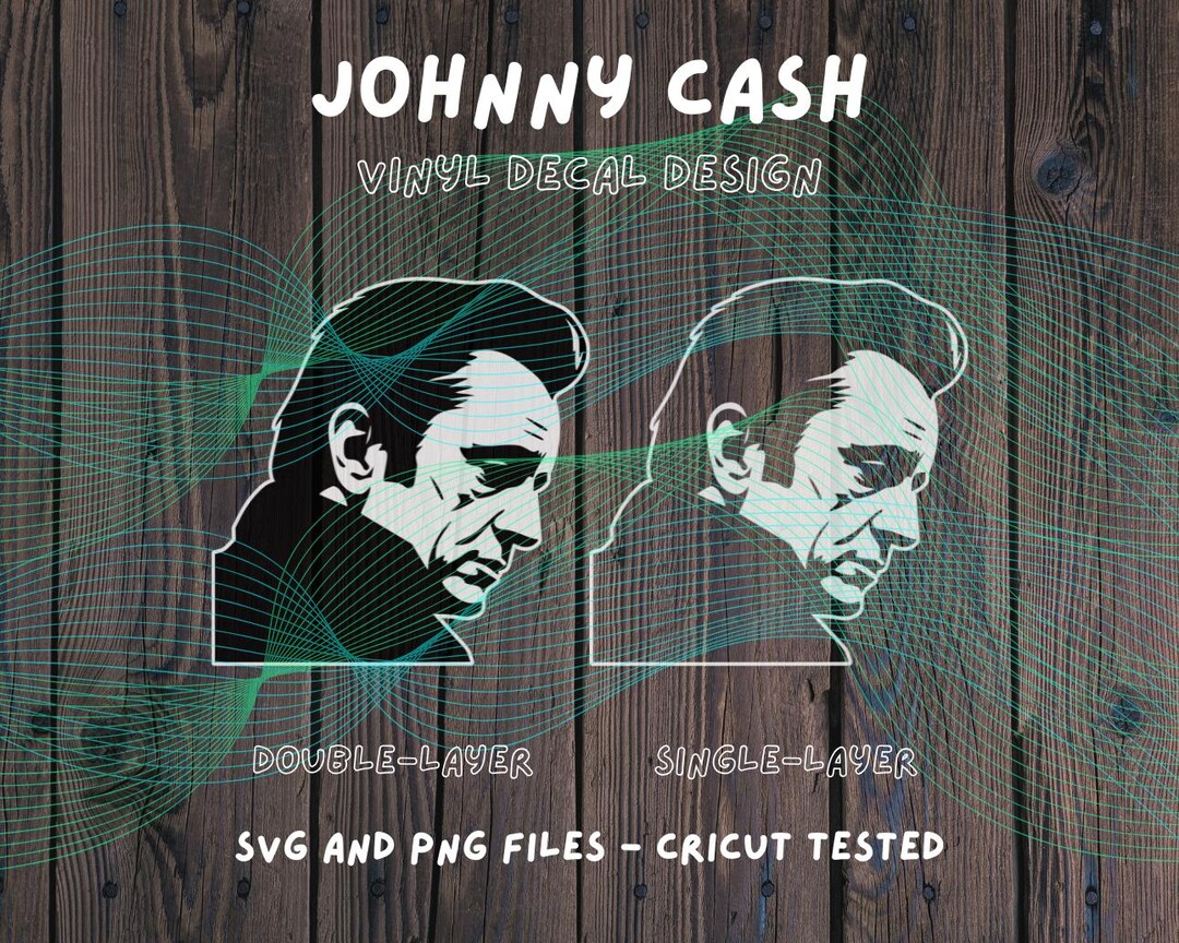 Johnny Cash SVG PNG Digital File for Cricut, Silhouette, Vinyl Cutting ...