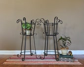 Pair Metal Plant Stands Vintage Scroll Plant Stand Metal Indoor Plant Stand Outdoor Plant Stand Antique Plant Stands
