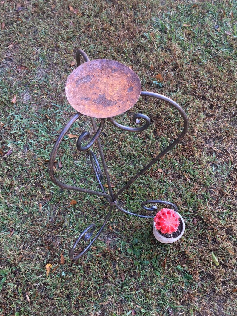 Large Vintage Iron Candle Stand / Floor Candle Stand / Rustic Etsy