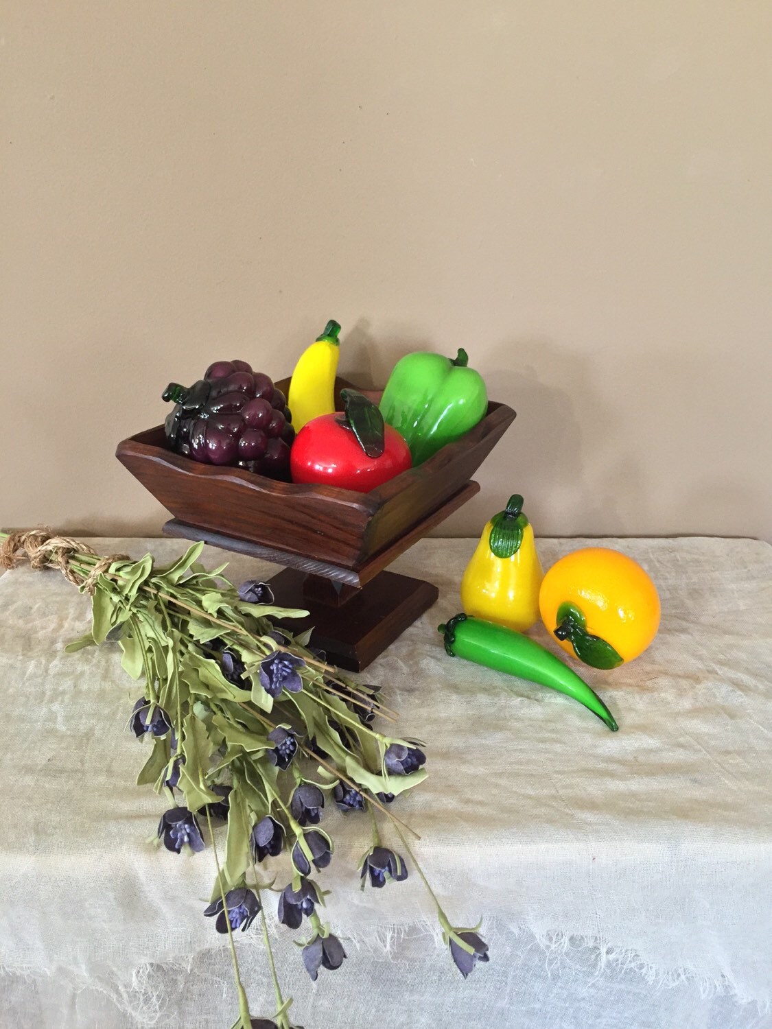 Decorative Glass Fruit Collection / Art Glass Paperweight / Etsy