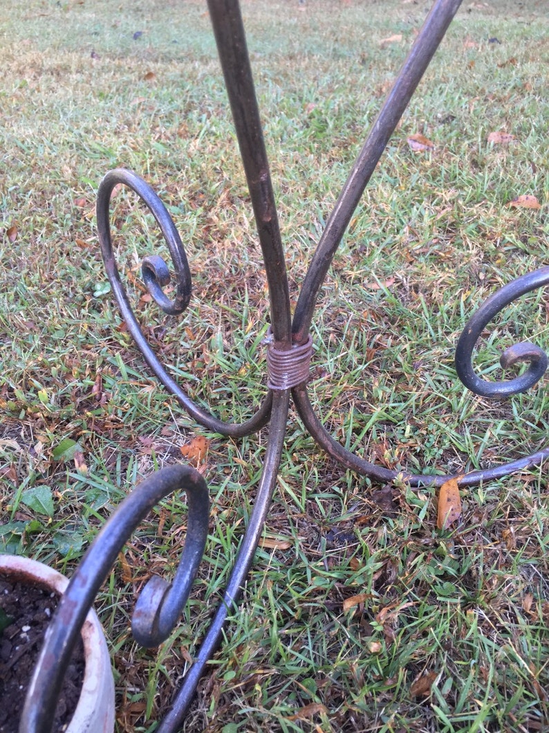 Large Vintage Iron Candle Stand / Floor Candle Stand / Rustic Etsy