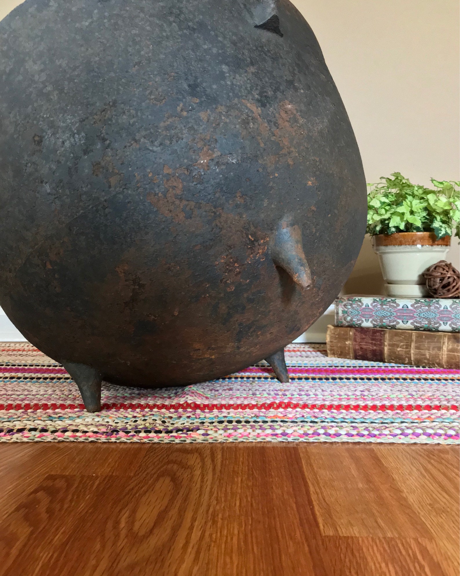 Large Cast Iron Cauldron / Antique Cauldron No. 15 / Black Etsy