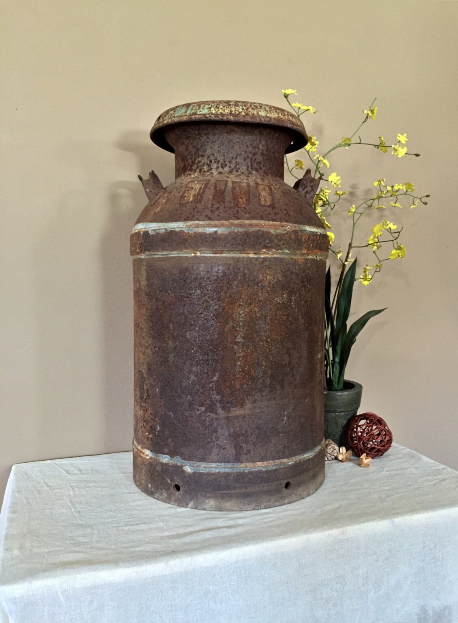 Grand pot à lait ancien / pot à lait Vintage / ancien lait Etsy