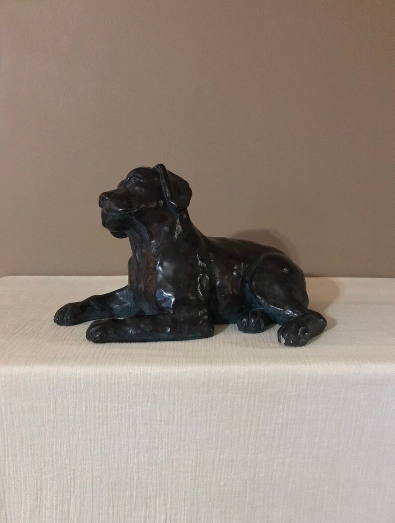 Vintage Dog Statue Dog Figurines / Pair Labrador Figurines / | Etsy