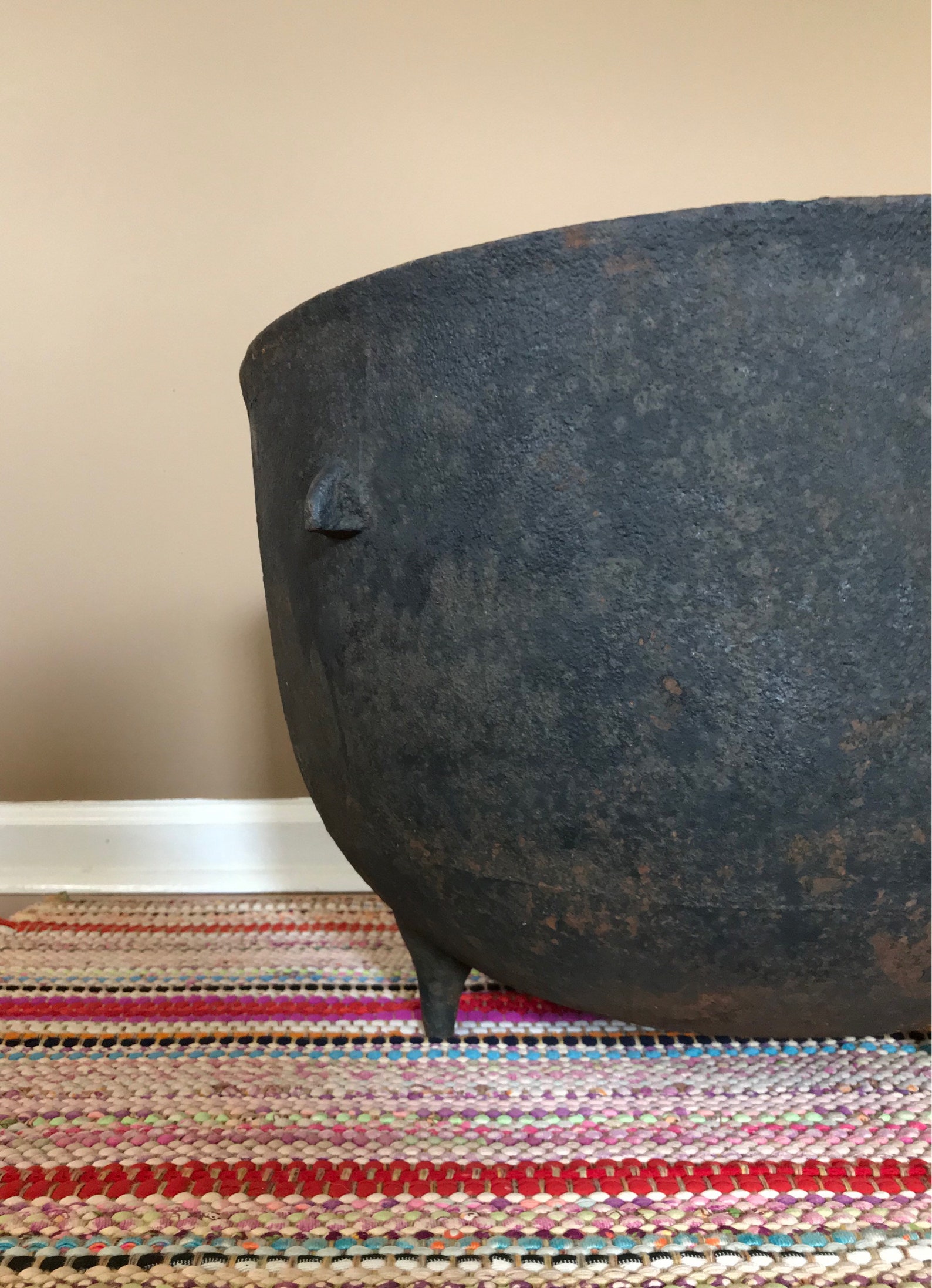 Large Cast Iron Cauldron / Antique Cauldron No. 15 / Black Etsy
