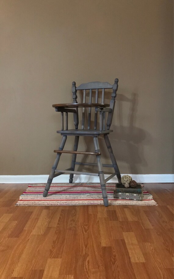 Vintage Wooden High Chair Jenny Lind Wood Highchair Image 0