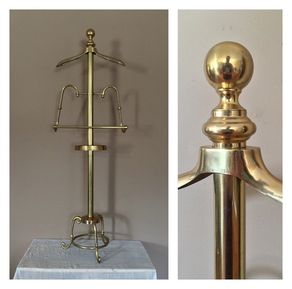 Mid Century Brass Valet / Valet Stand / Suit Stand / Mens