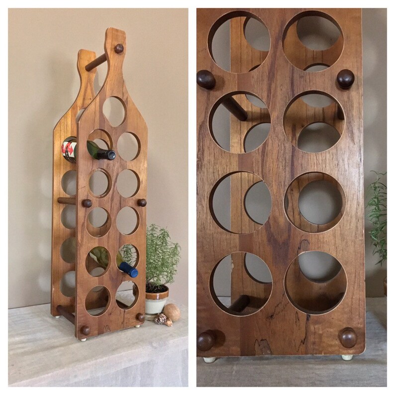 Authentic Vintage Wood Wine Rack / Rustic Wine Rack / Etsy