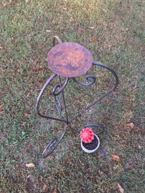 Large Vintage Iron Candle Stand / Floor Candle Stand / Rustic Etsy
