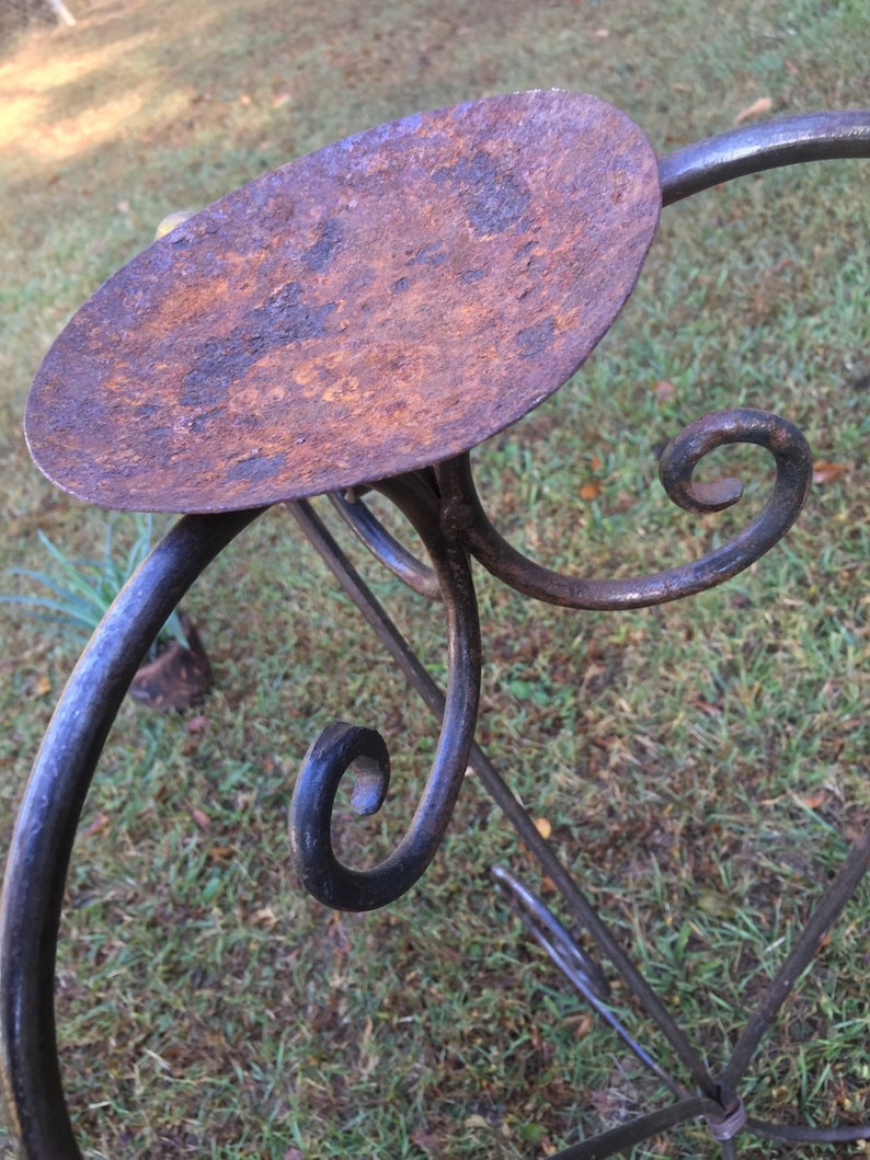 Large Vintage Iron Candle Stand / Floor Candle Stand / Rustic Etsy
