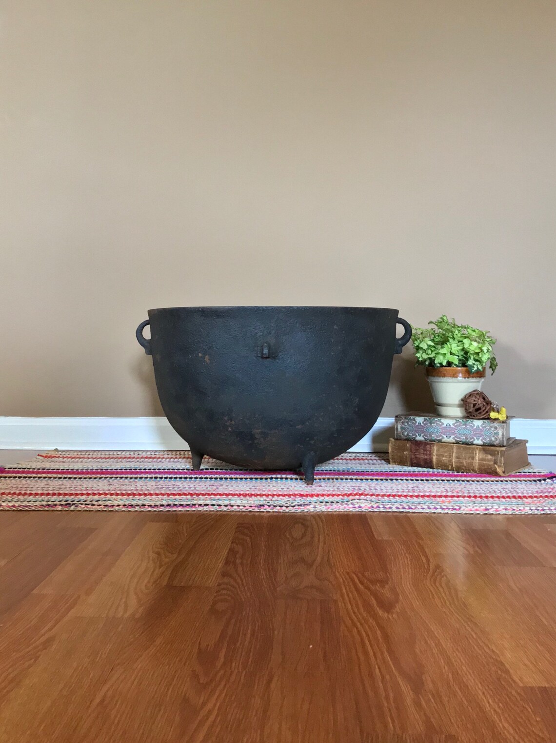 Large Cast Iron Cauldron / Antique Cauldron No. 15 / Black Etsy