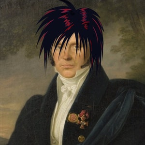 Anime portrait vintage. Art modifié. Téléchargement numérique instantané d’impressions à haute résoulation.