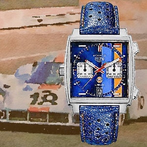 Digital download watch art. Watercolour paintings of famous watches. You will receive High res. Jpg. files for A4 and 10 x 8 prints.