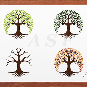 De Four Seasons afgebeeld met behulp van de Boom des Levens. U ontvangt 2 high res. jpg-bestanden voor 8 x 10 en A4 prints.