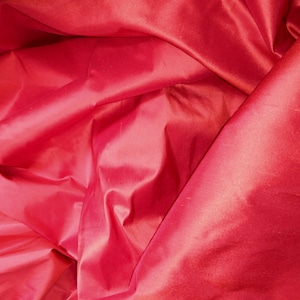 Tomato 100% Silk Dupioni by the Yard - Solid Red / Orange 54 Width Fabric