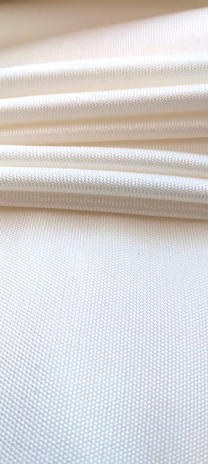 White silk jersey knit