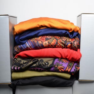 Silk Knit Grab Bag - Surprise Mix of 3 Yards of Remnant 100% Silk Jersey, Mesh, Double Knits, and Rib Knits