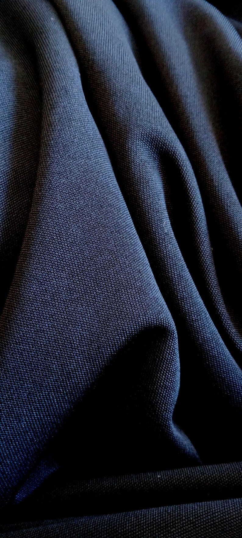 Black silk jersey knit