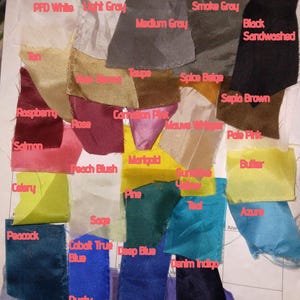 100% Silk Habotai 30 Solid Colors by Yard or Meter - Pure Mulberry China Silk