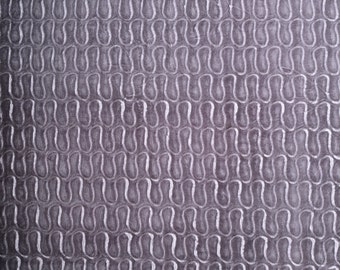 Lavender Velvet Burnout by the Yard or Meter - Wave Pattern in Polyester Fabric