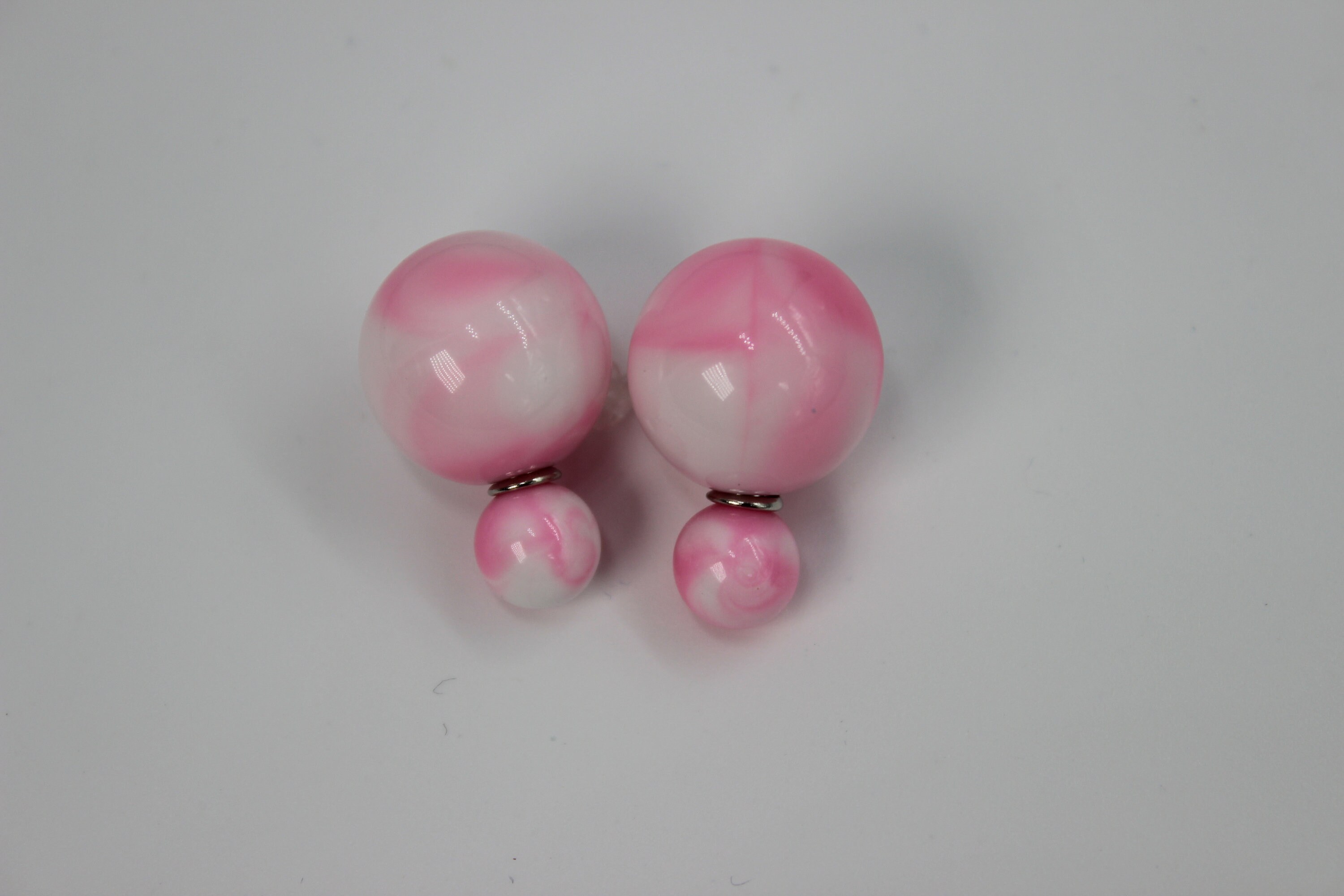 Double Ball Earring Etsy