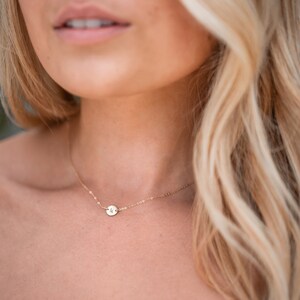 initial disc necklace, Initial necklace, disc necklace, delicate jewelry, dainty jewelry, gift for mom, gift for new mom, necklace for mom