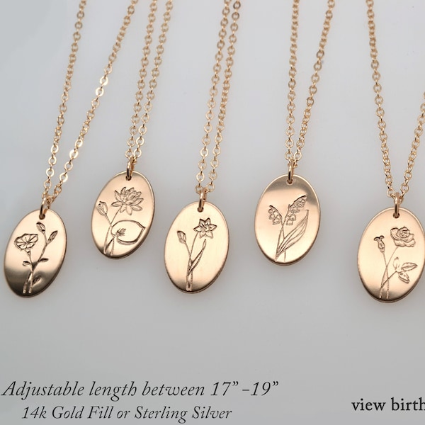 Birth Flower Necklace, Gifts for her, necklace for her, flower necklace, mothers day gift, mothers day, birth month necklace