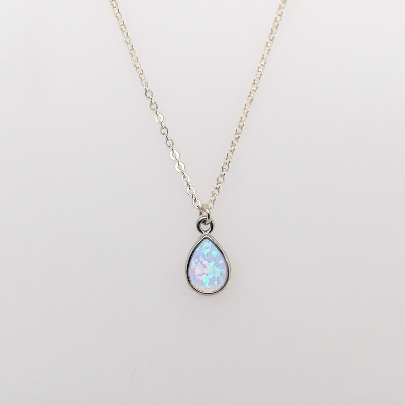 Opal Necklace Dainty Necklace Gifts for Her Opal Jewelry Etsy