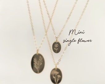 Wildflower Necklace, mother daughter necklace, sisters necklace, necklace set, gift for her, gift for mom, jewelry for mom, bridesmaid gift