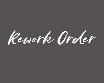 Order Rework - Return for Adjustment