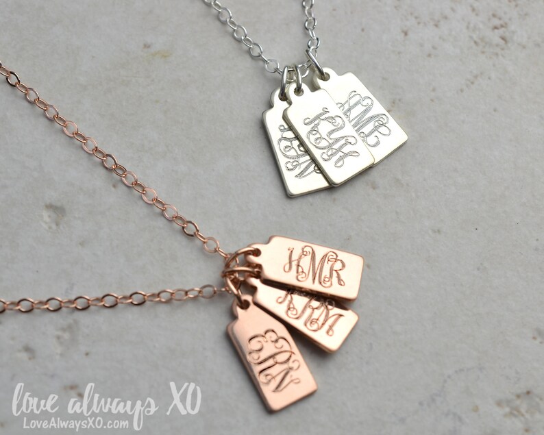 Initial Necklace Mom Necklace Kids Initials Gift for Mom Etsy