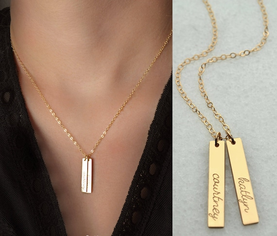 Baby birth shop bar necklace