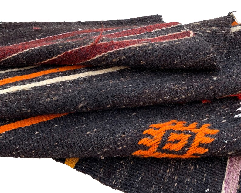 orange white charcoal oriental narrow rug runner,340x67 cm11/'x2.2/' Turkish tribal ethnic rug runner 11x2 black handwoven wool rug runner