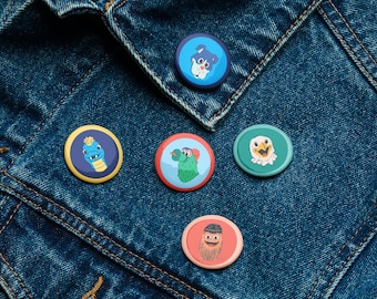 Philly Mascot Pin Buttons (Set of 5)