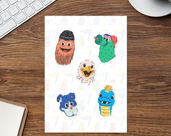 Philly Mascots Sticker Sheet