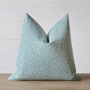 Raindrops Blue Pillow Cover