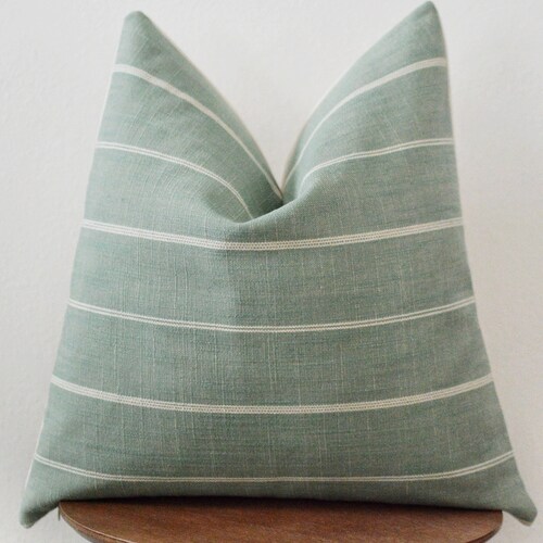 Navy Blue Farmhouse Striped Pillow Cover Etsy