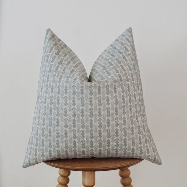 Blue Designer Pillow Etsy