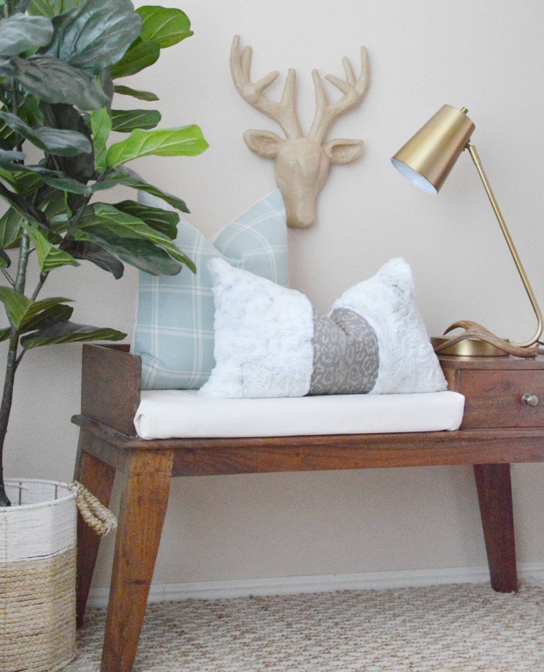 Light Blue Plaid Pillow Cover Etsy