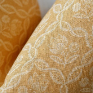 Gold Floral Pillow Cover image 2