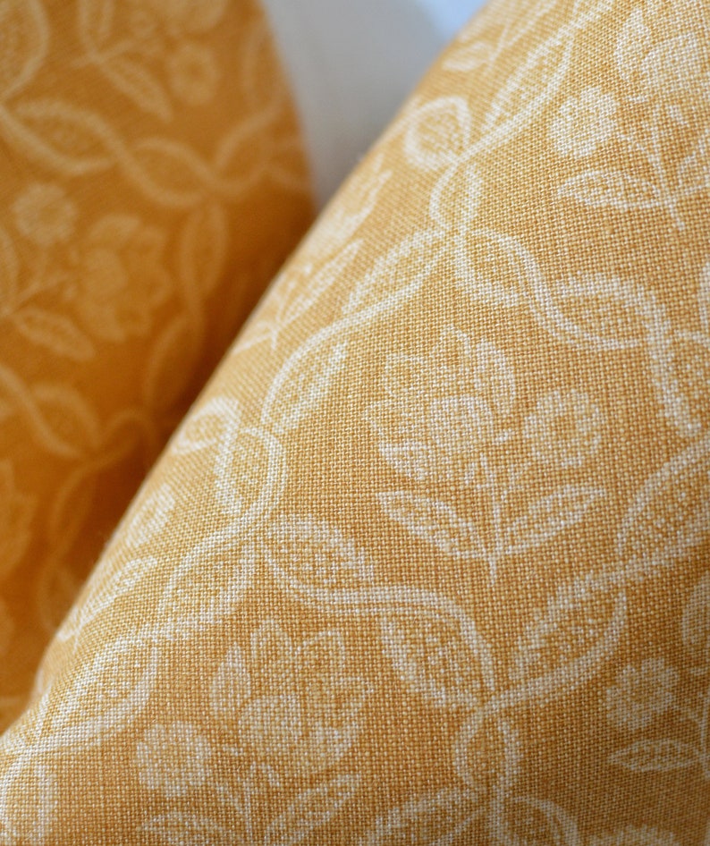 Gold Floral Pillow Cover image 2