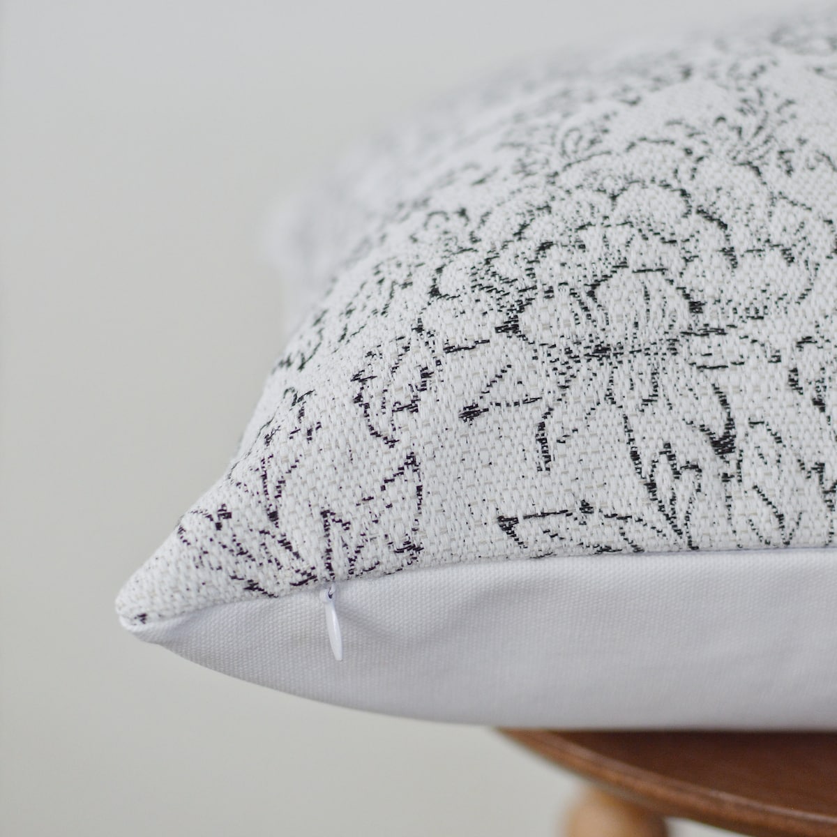 Black and White Floral Woven Pillow Cover - Etsy