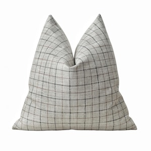 Gray Mini Windowpane Pillow Cover