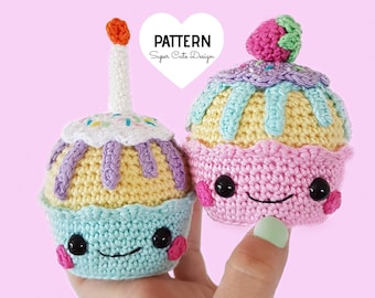 Cupcakes PDF Pattern, amigurumi, crochet