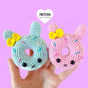 Bunny Donuts PDF Pattern, amigurumi, crochet