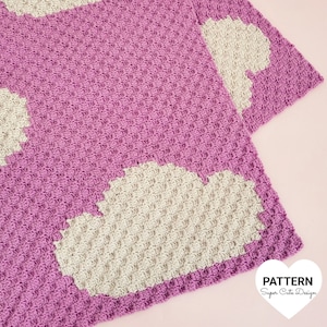 SWEET DREAMS Baby Blanket, PDF Pattern, crochet, C2C, Corner to corner image 1