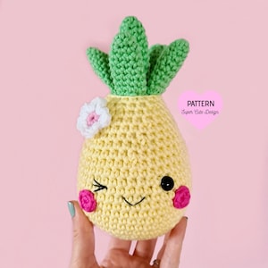 Happy Pineapple PDF Pattern, amigurumi, crochet