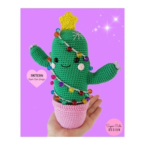 Christmas Cactus PDF Pattern, amigurmi, crochet