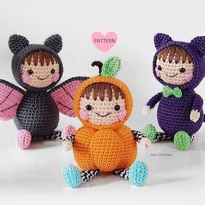 Halloween Ami PDF Pattern, crochet, amigurumi image 1