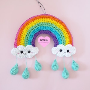 Rainbow Mobile PDF Pattern, crochet, amigurumi